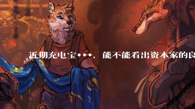 近期充电宝***，能不能看出资本家的良心坏了？