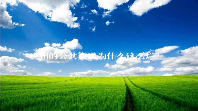 广州的公共交通为什么这么烂？
