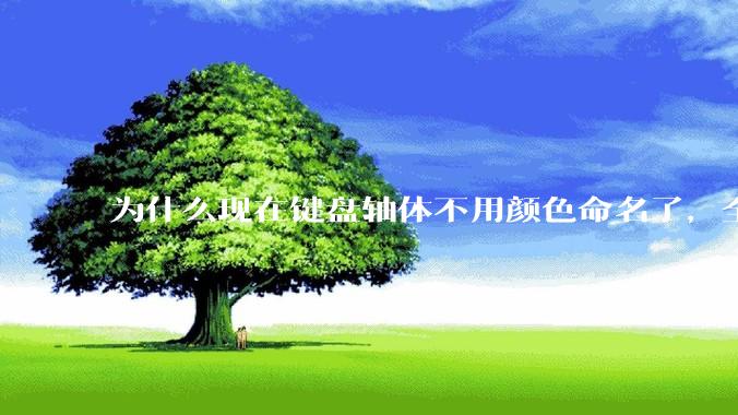 为什么现在键盘轴体不用颜色命名了，全是些莫名其妙的名字，看不懂到底是什么？